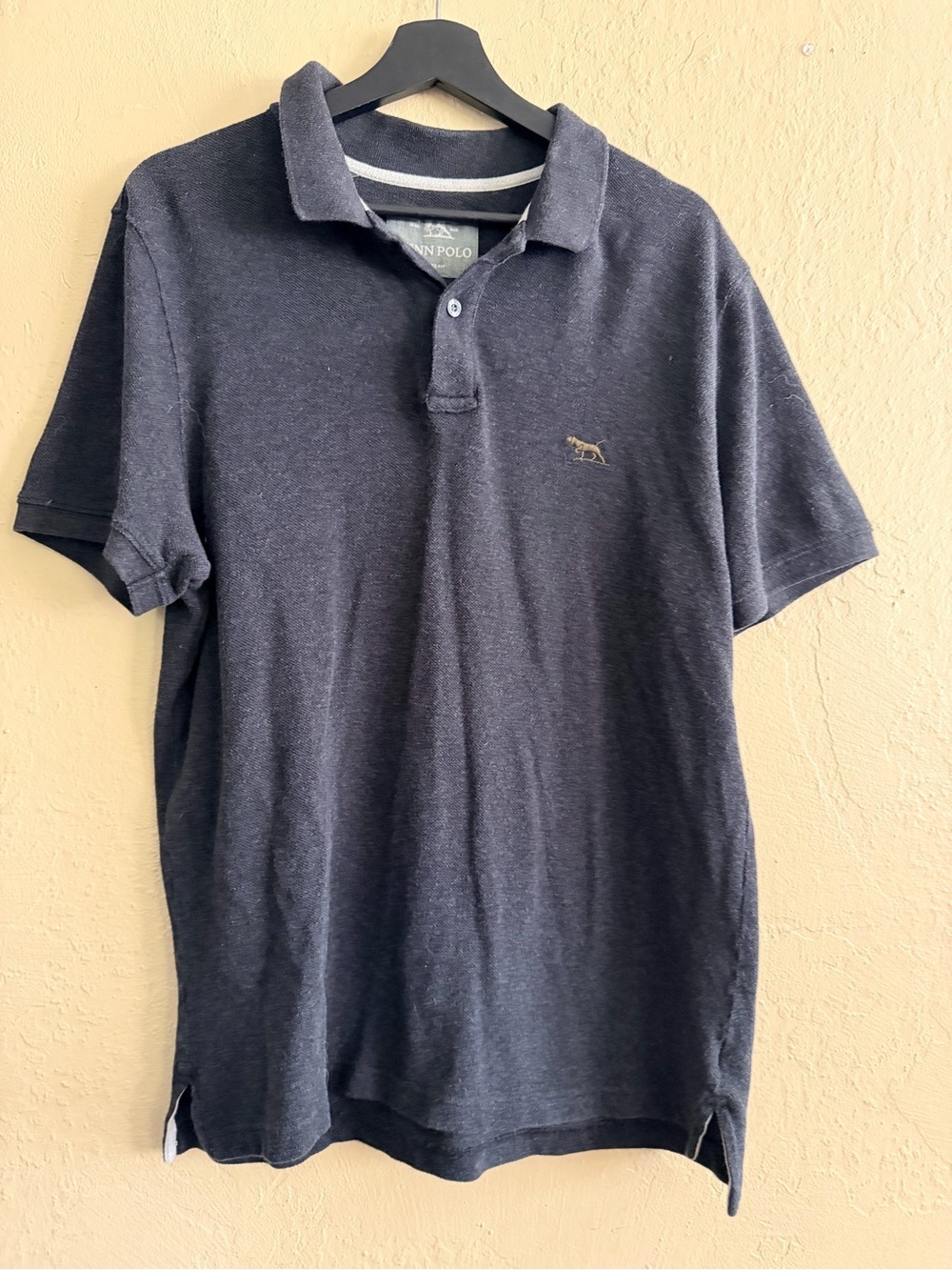 Men's Dark Navy Polo Shirt with Subtle Chest Logo